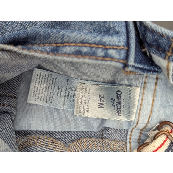 Lot of 3 OshKosh B'gosh Overall Pants 12M 18M 24M Pinstripe Engineer Carpenter - Picture 15 of 16